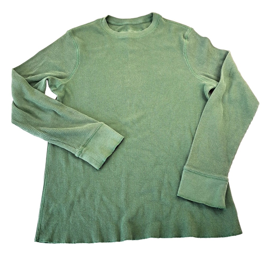Urban Pipeline Boys L ‎ Thermal Long Sleeve Shirt Waffle Knit Layer Casual Green